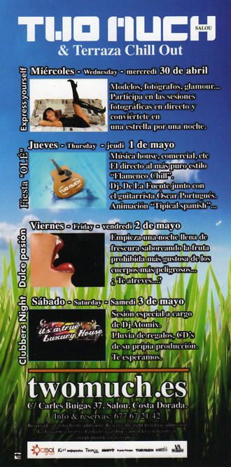 Flyer Original Party by DJ Atomix It's a true luxury house